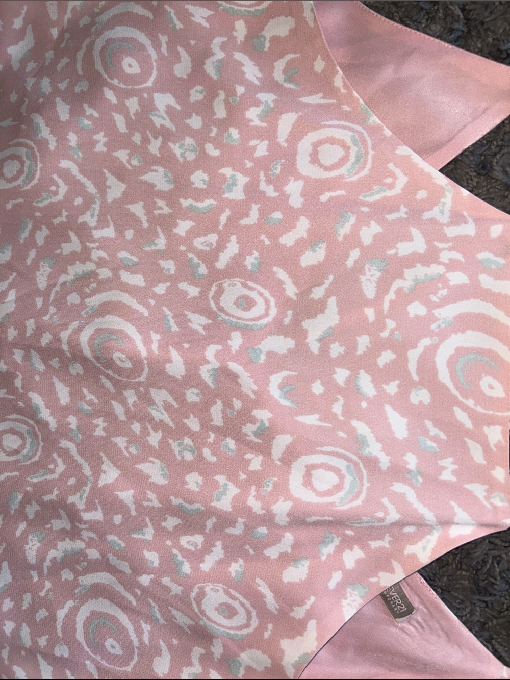 Forever 21 Pink Patterned Slip Mini Dress Size Medium - Picture 3 of 8